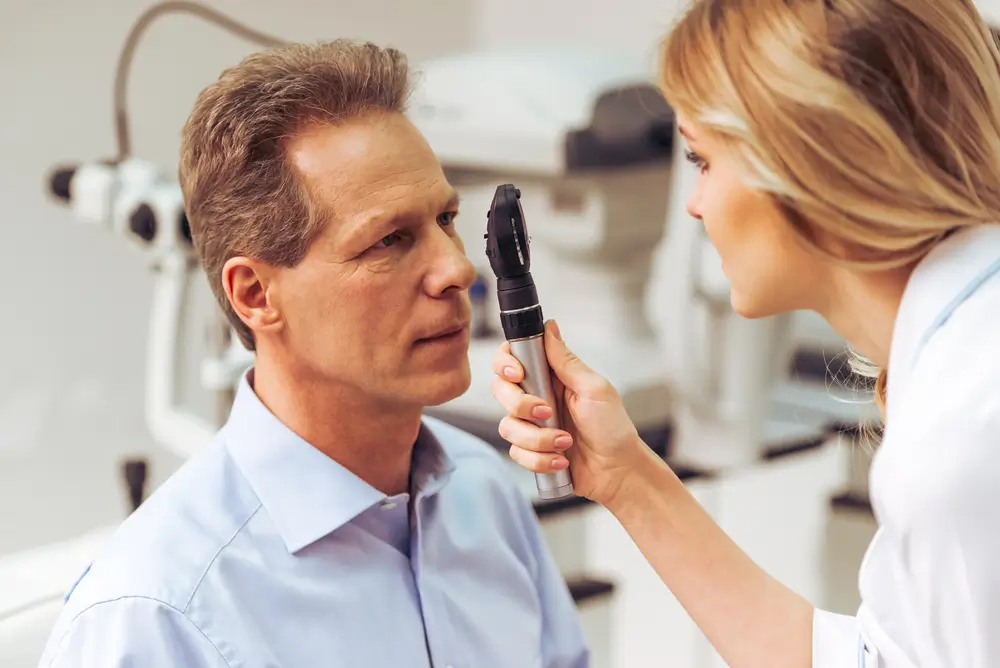 Eye test at the ophthalmologist